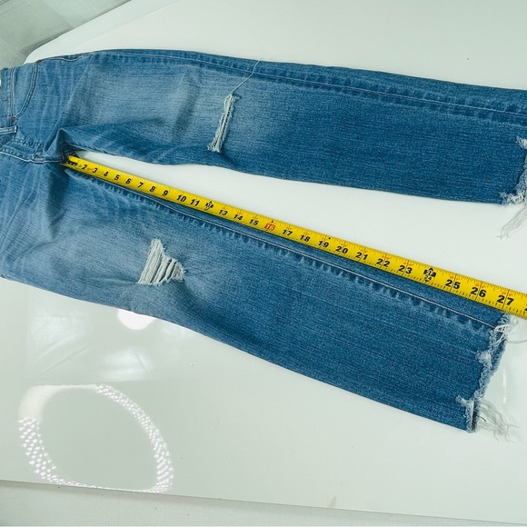 MADEWELL skinny JEANS 9” mid-rise Distressed medium wash blue denim jeans 27 - Picture 8 of 11